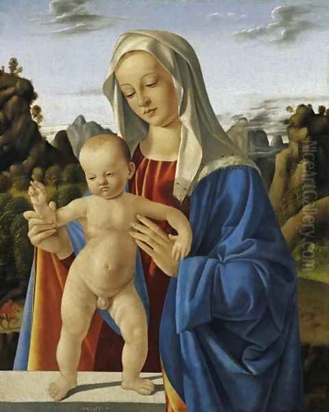 Madonna with Child c 1500 Oil Painting by Marco Basaiti