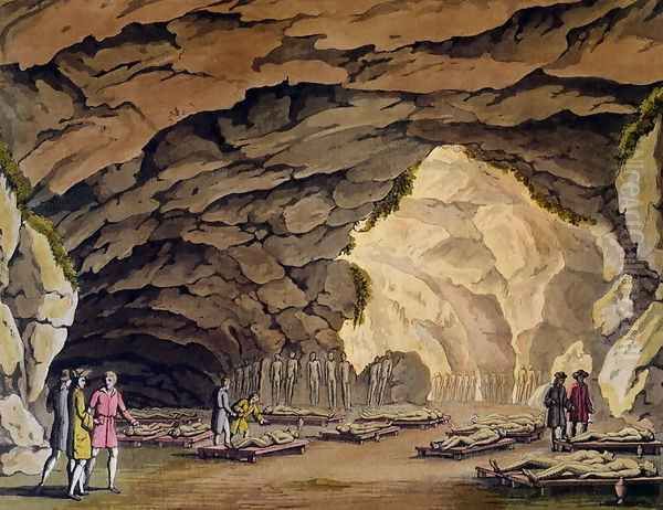 Sepulchral Cavern of the Guances, from 'Le Costume Ancien et Moderne' c.1820 Oil Painting by Giovanni Bigatti