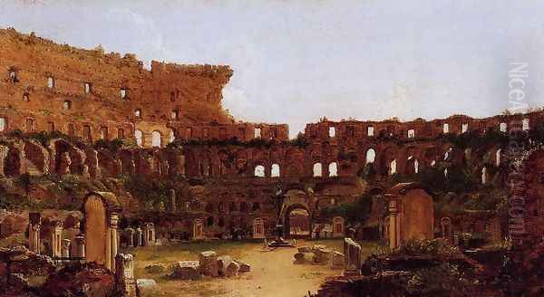 Interior of the Colosseum, Rome Oil Painting by Antoine-Felix Boisselier