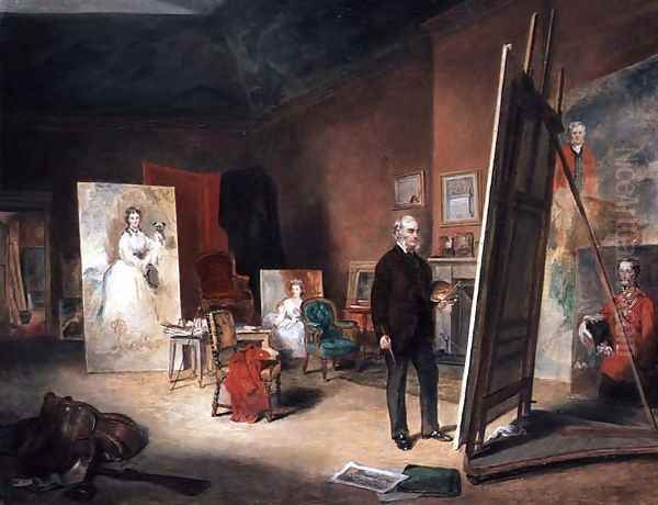 Portrait of Sir Francis Grant at an Easel Oil Painting by John Ballantyne