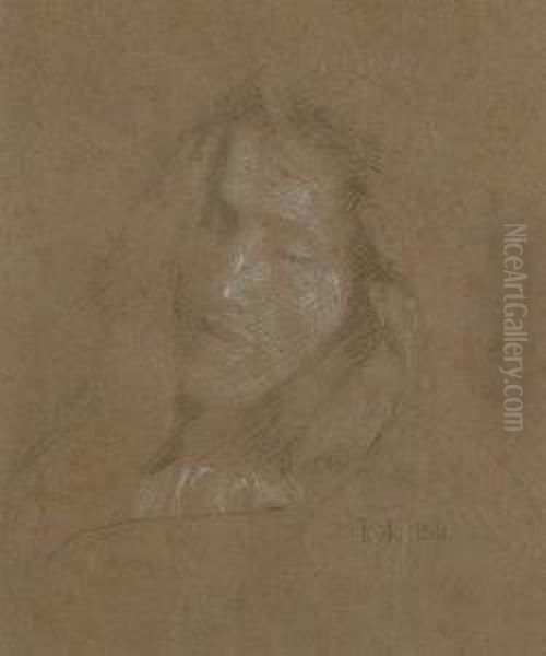 Head Study. Oil Painting by Robert Anning Bell