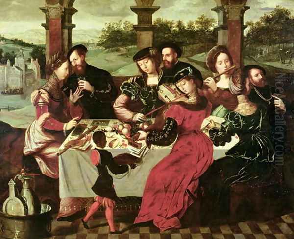 The Concert after the Meal Oil Painting by Ambrosius Benson