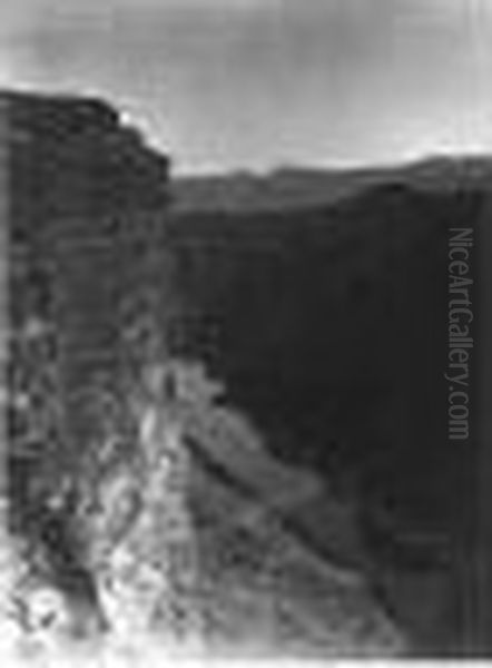 Grand Canon, Colorado River, Near Paria Creek, Looking East Oil Painting by William Bell