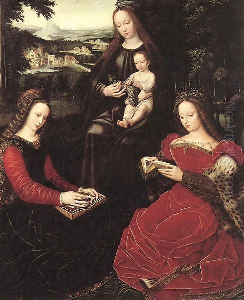 Virgin and Child with Saints Oil Painting by Ambrosius Benson