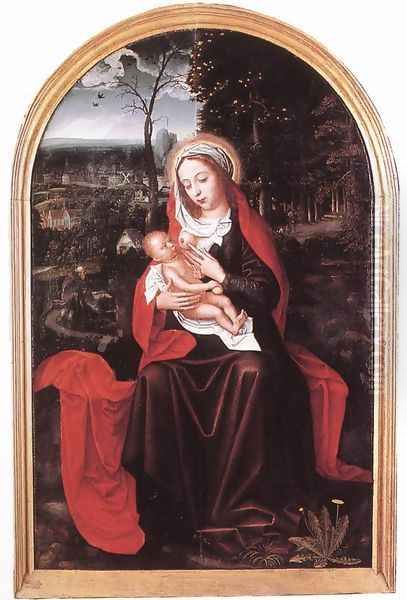 Rest on the Flight into Egypt Oil Painting by Ambrosius Benson