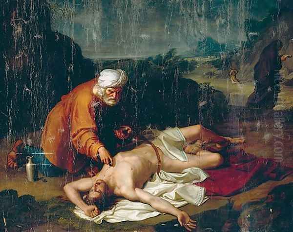 The Good Samaritan Oil Painting by Pietro Benvenuti