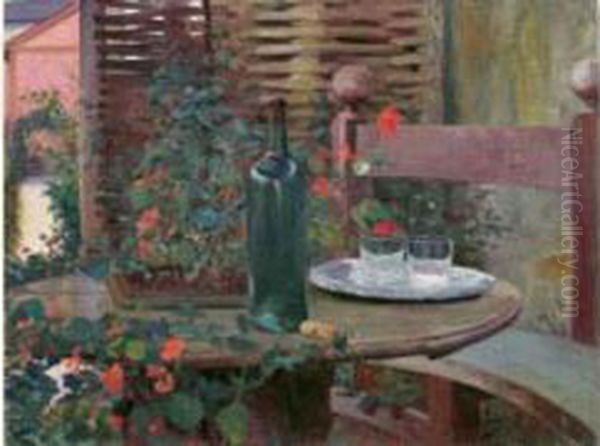 L'aperitif Oil Painting by Camille Bellanger