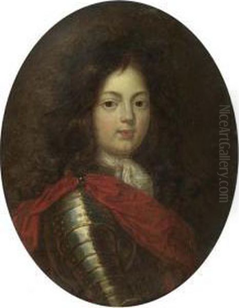 Bildnis Des Duc De Bourgogne. Oil Painting by Alexis Simon Belle