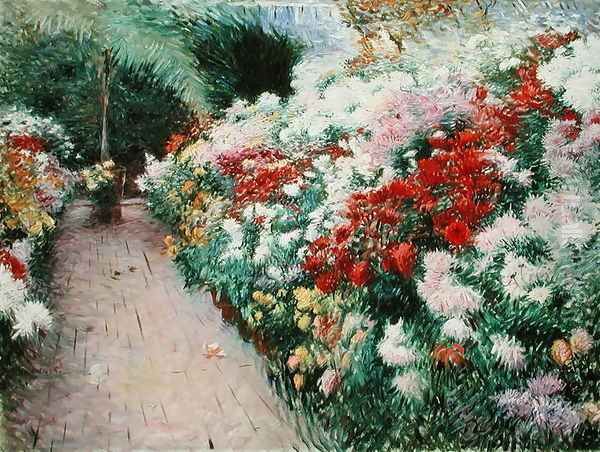 Chrysanthemums 1888 Oil Painting by Dennis Miller Bunker