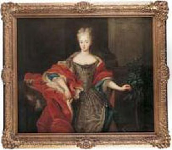 Portrait D'une Princesse D'orange Oil Painting by Alexis Simon Belle