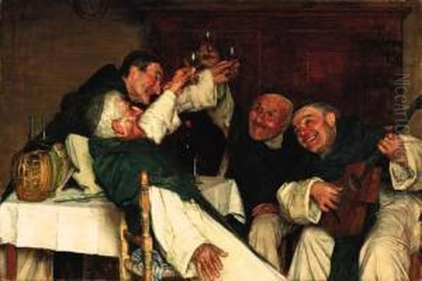 Cheers Oil Painting by Gaetano Bellei