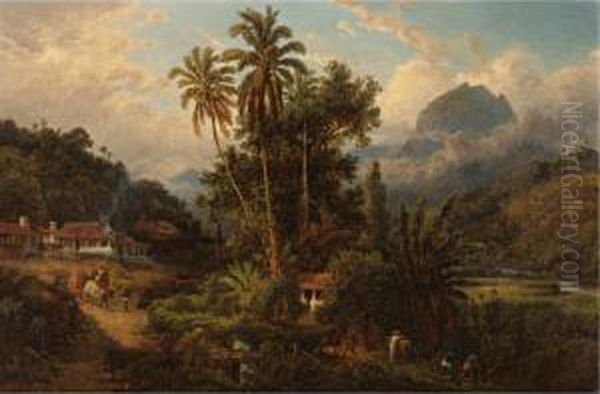 Hacienda De San Esteban De Puerto Cabello, Venezuela Oil Painting by Ferdinand Konrad Bellermann