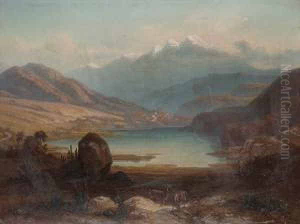 Laguna De Urao, Venezuela Oil Painting by Ferdinand Konrad Bellermann