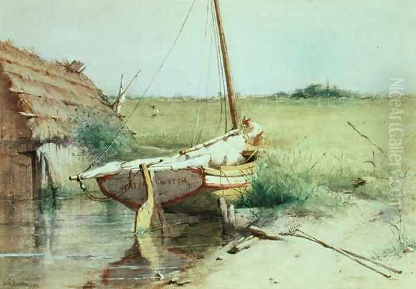 Ship's Bow, 1880 Oil Painting by Dennis Miller Bunker