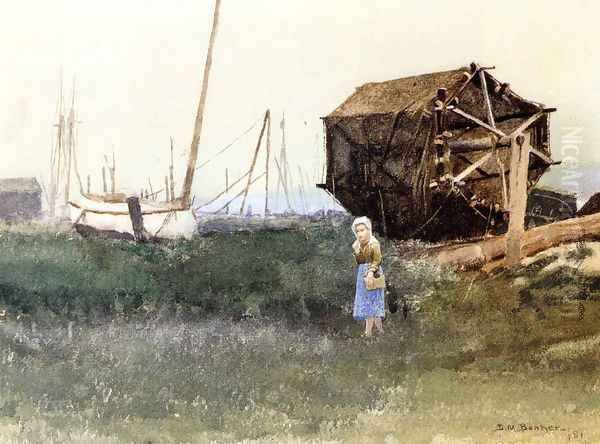 The Fisher Girl, Nantucket Oil Painting by Dennis Miller Bunker