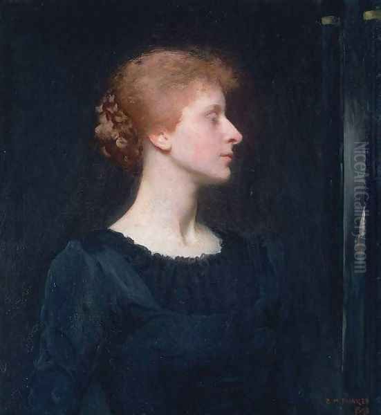 Jessica, 1890 Oil Painting by Dennis Miller Bunker