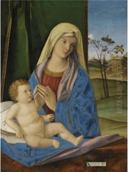 The Madonna And Child With A Goldfinch Oil Painting by Giovanni Bellini