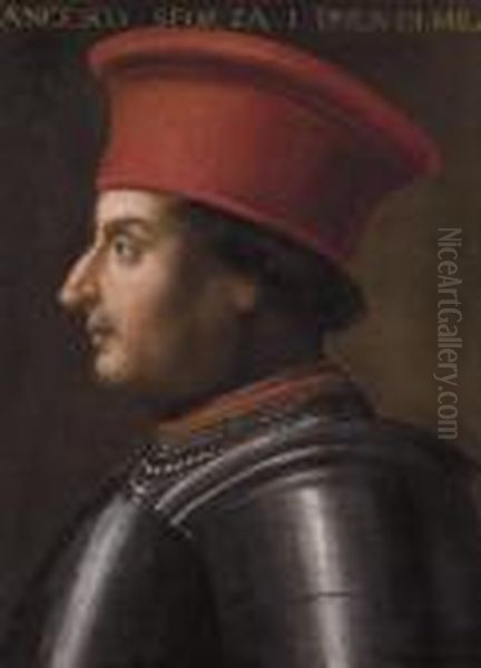 Portrait De Francesco Sforza Oil Painting by Giovanni Bellini