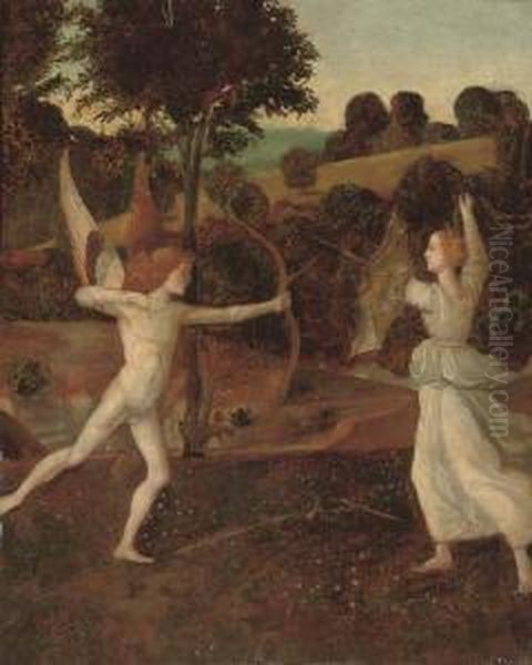 Cupid And Psyche Oil Painting by Giovanni Bellini