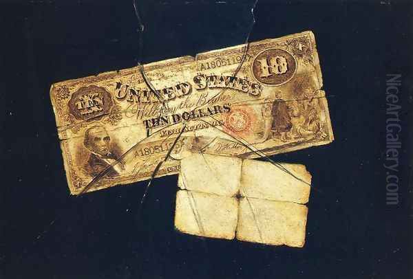 A Ten Dollar Bill Oil Painting by Nicholas Alden Brooks