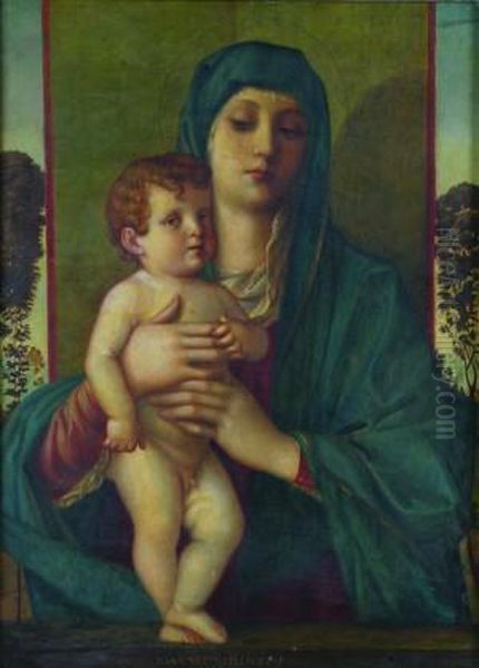 Madonna Degli Alboretti (madonna Of The Small Trees) Oil Painting by Giovanni Bellini