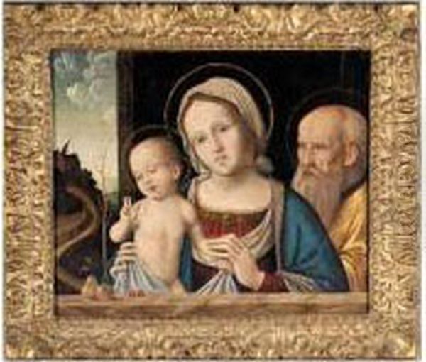 The Holy Family Oil Painting by Giovanni Bellini