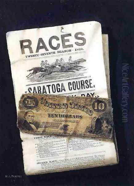 Ten Dollars on the First Race, Saratoga Oil Painting by Nicholas Alden Brooks