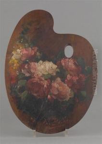 Composition Aux Roses Oil Painting by Hubert Bellis