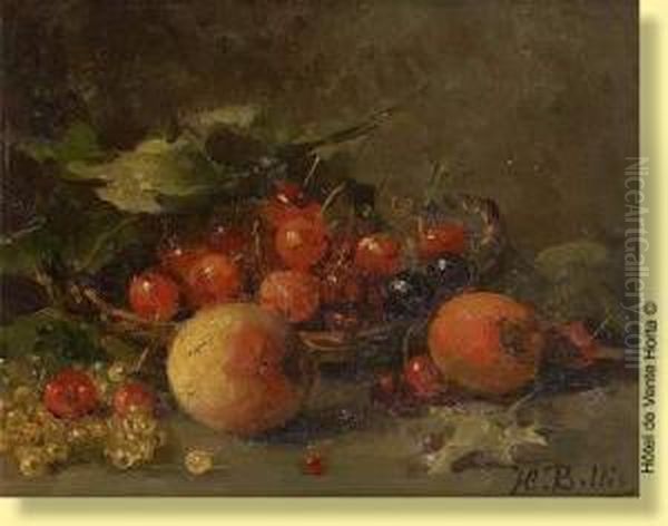 Composition Aux Cerises Oil Painting by Hubert Bellis