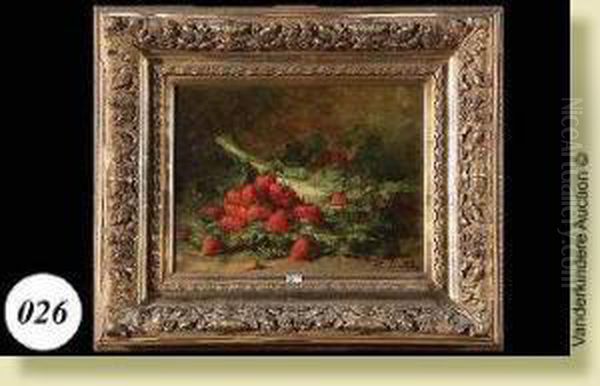 Nature Morte Aux Fraises Oil Painting by Hubert Bellis