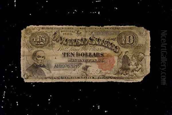 Ten Dollar Bill Oil Painting by Nicholas Alden Brooks