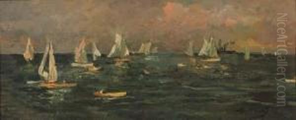 Regata Oil Painting by Giorgio Belloni