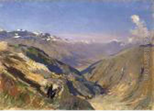 Paesaggio Alpino Oil Painting by Giorgio Belloni