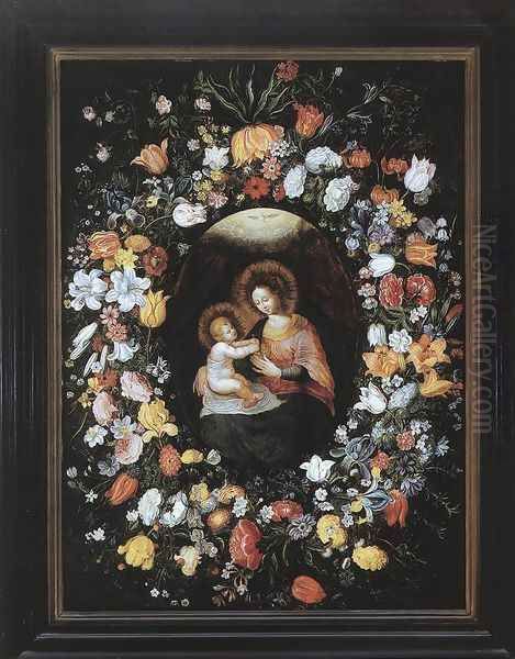 Holy Virgin and Child Oil Painting by Ambrosius Brueghel