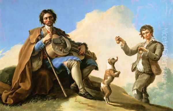 The Blind Singer c. 1786 Oil Painting by Ramon Bayeu Y Subias