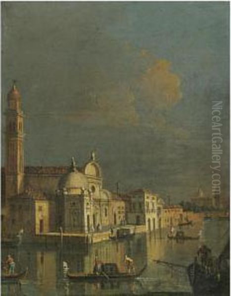 Venice, A Capriccio View Of San Giorgio Maggiore Oil Painting by Bernardo Bellotto