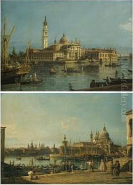 Venice, A View Of The Church Of San Giorgio Maggiore Oil Painting by Bernardo Bellotto