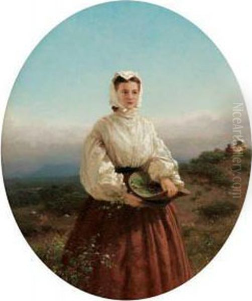 Picking Berries Oil Painting by Albert (Fitch) Bellows