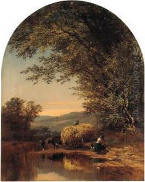 Haying Oil Painting by Albert (Fitch) Bellows