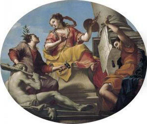 Allegoria Delle Arti Oil Painting by Antonio Bellucci