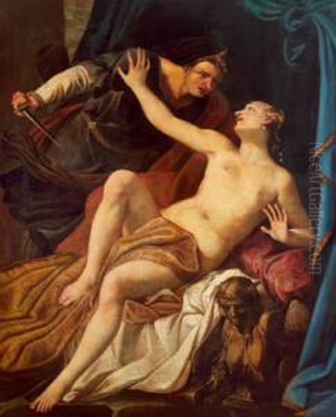 Tarquinio E Lucrezia Oil Painting by Antonio Bellucci