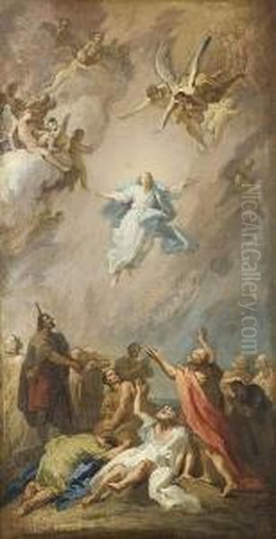 The Transfiguration - A Bozzetto Oil Painting by Antonio Bellucci