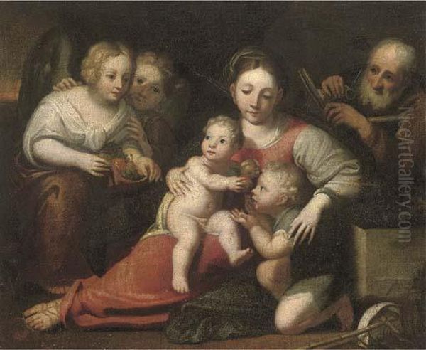 The Holy Family Oil Painting by Antonio Bellucci