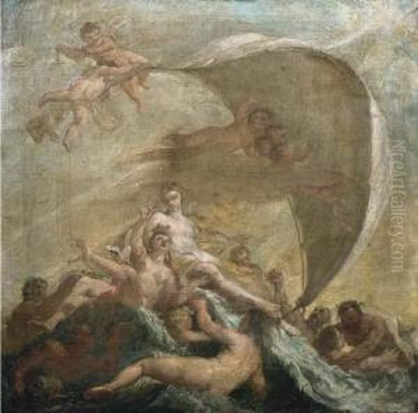 The Triumph Of Galatea Oil Painting by Antonio Bellucci