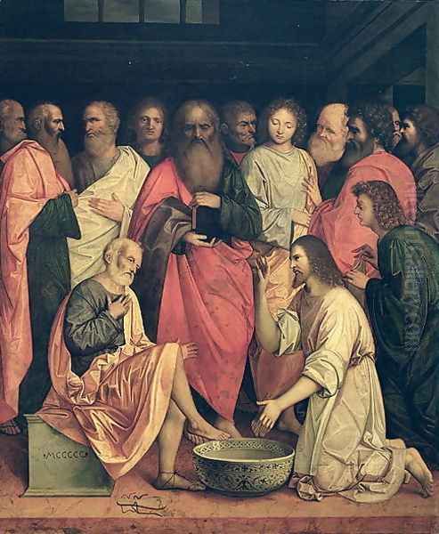 Christ Washing the Disciples' Feet Oil Painting by Boccaccio Boccaccino