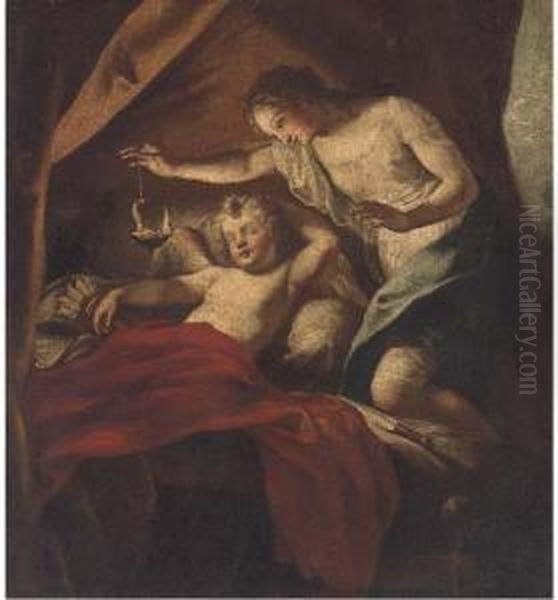 Cupid And Psyche Oil Painting by Antonio Bellucci