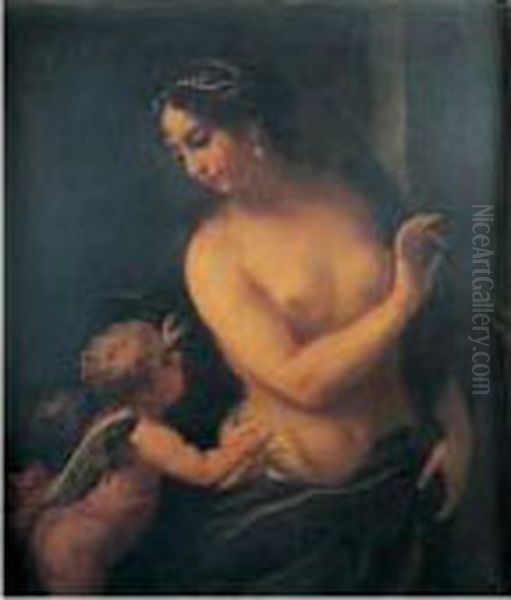 Venus Et Cupidon Oil Painting by Antonio Bellucci