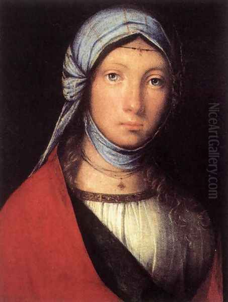 Gypsy Girl c. 1505 Oil Painting by Boccaccio Boccaccino