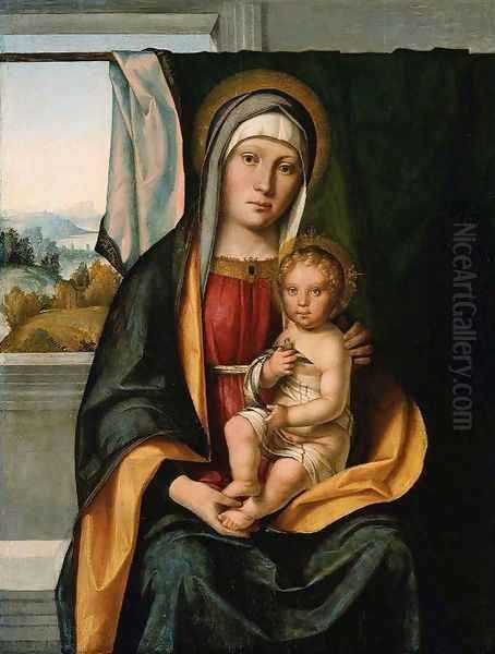 Virgin and Child 1500-05 Oil Painting by Boccaccio Boccaccino