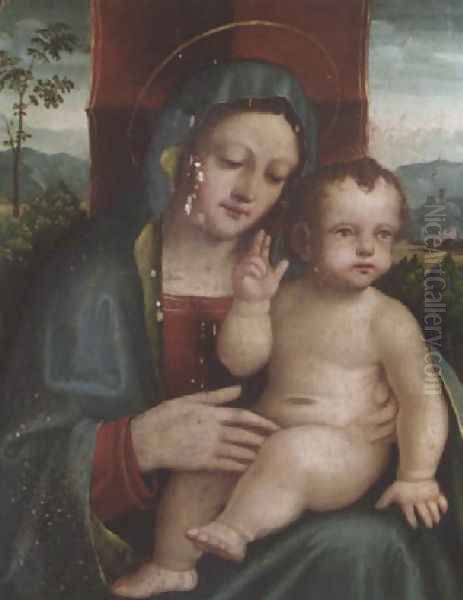 The Madonna and Child Oil Painting by Boccaccio Boccaccino